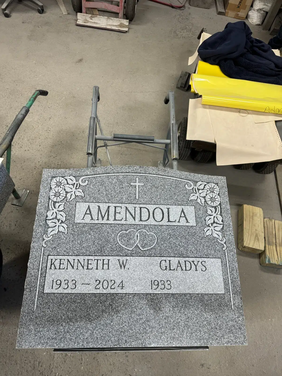 Granite Headstone hand-carved by Granite Memorial Shop in NJ — image 2